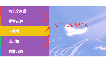 左右结构选项卡特效