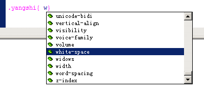 快速找到要输入CSS单词