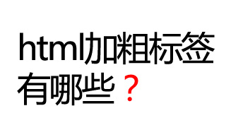 加粗标签有哪些